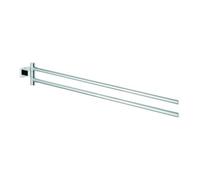 Grohe Grohe Porte-serviettes Essentials Cube 43,9 cm, 2 bras, noir, fixation dissimulée, chrome Quantité:1