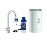 Grohe Grohe Robinet sur pied pour évier Red Mono supersteel, taille M, avec chauffe-eau Quantité:1