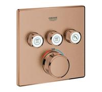 Grohe Grohe Set complet Grohtherm Smartcontrol avec commande solaire, angle, encastré, UP-THM, 3 vannes d'arrêt Quantité:1
