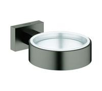 GROHE Support Essentials Cube 40508AL1 – graphite dur brossé, pour verre et distributeur de savon