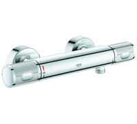 GROHE Grohtherm 1000 Performance Mitigeur thermostatique pour douche, rosaces métalliques, avec raccords en S, 34827000, Couleur: chrome