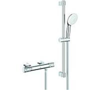 GROHE Grohtherm 1000 Performance Ensemble de douche - mitigeur thermostatique - avec rosaces - avec ensemble de douche - 60cm - douchette ronde - 2 types de jets - flexible de douche lisse - chrome 34