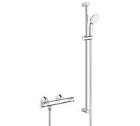 Grohe grohtherm 500 mélangeur thermostatique de douche avec barre latérale et douchette à main chrome