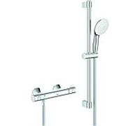 Grohtherm 800 Set Mitigeur thermostatique douche 1/2" + Douchette 2 jets + Barre de douche 60cm + Flexible (G34565002)