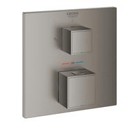 Grohe Mitigeur thermostatique encastré Grohtherm Cube 24154AL0 2 sorties, graphite dur brossé