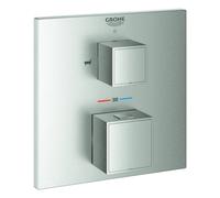 Grohe Grohtherm Cube - Mitigeur thermostatique encastré pour 2 sorties, supersteel 24155DC0