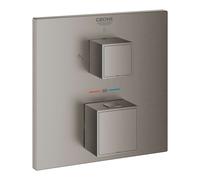 Grohe Mitigeur thermostatique encastré Grohtherm Cube 24154AL0 2 sorties, graphite dur brossé