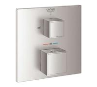 Grohe Grohtherm Cube - Mitigeur thermostatique encastré pour 2 sorties, supersteel 24155DC0