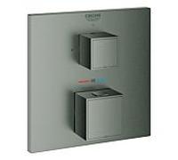 Grohe Grohtherm Cube set de finition 24153AL0 graphite dur brossé, thermostatique de douche encastré