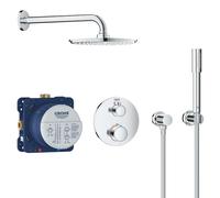 Grohe Grohtherm - Set de douche Rainshower Cosmopolitan 210 avec robinet de douche thermostatique encastré, chrom 34732000