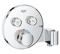 GROHE Grohtherm SmartControl Façade avec mitigeur thermostatique encastré 2 sorties et support douchette intégré 29120000
