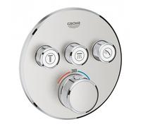 Grohe - Grohtherm SmartControl Façade avec Mitigeur Thermostatique pour installation encastrée 3 sorties, Supersteel (29121DC0)