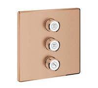 GROHE Inverseur Grohtherm SmartControl 29127DL0 3 voies carré coucher de soleil chaud brossé