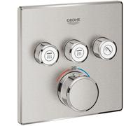 GROHE Mitigeur thermostatique encastré Grohtherm SmartControl 29126DC0 SuperSteel 3 vannes d'arrêt