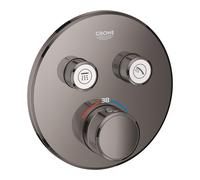 Grohe Smartcontrol set de finition 29119A00 graphite dur, rond, thermostat dissimulé, 2 vannes d'arrêt