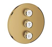 Grohe Grohtherm SmartControl - Mitigeur encastré avec 3 sorties, Cool Sunrise brossé 29122GN0