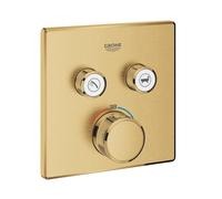 Thermostat Grohe Grohtherm SmartControl avec deux vannes d'arrêt, 29124GN0, Couleur: lever de soleil frais brossé