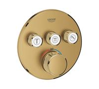 GROHE Mitigeur thermostatique encastré de douche Grohtherm SmartControl 3 sorties Cool Sunrise brossé