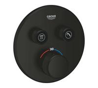 Grohe Grohtherm SmartControl - Mitigeur thermostatique encastré, 2 sorties, noir mat 291192430
