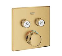 Grohe Grohtherm SmartControl - Mitigeur thermostatique encastré avec 2 soupapes, Cool Sunrise brossé 29124GN0
