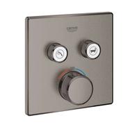 Grohe Grohtherm SmartControl - Mitigeur thermostatique encastré avec 2 soupapes, Hard Graphite brossé 29124AL0