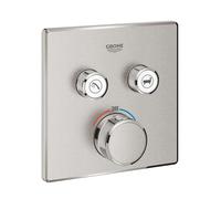 Grohe Grohtherm SmartControl - Mitigeur thermostatique encastré avec 2 soupapes, supersteel 29124DC0