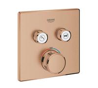 Grohe Grohtherm SmartControl - Mitigeur thermostatique encastré avec 2 soupapes, Warm Sunset brossé 29124DL0
