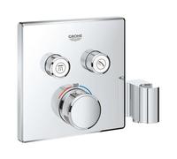 Grohe Grohtherm SmartControl - Mitigeur thermostatique encastré de baignoire à 2 sorties avec support de douche chrome 29125000