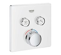 Grohe Grohtherm SmartControl - Mitigeur thermostatique encastré de baignoire à 2 sorties, blanc lunaire 29156LS0