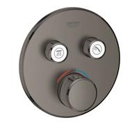Grohe Grohtherm SmartControl - Mitigeur thermostatique encastré de douche, 2 sorties, Hard Graphite brossé 29119AL0