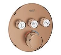 Grohe Grohtherm SmartControl - Mitigeur thermostatique encastré de douche, 3 sorties, Warm Sunset brossé 29121DL0