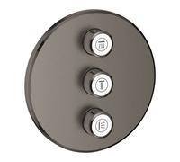Grohe Grohtherm SmartControl - Panneau trois sorties encastré, Hard Graphite brossé 29122AL0