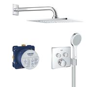 Grohe Grohtherm SmartControl - Set de douche Perfect avec thermostat encastré, 25 cm, chrome 34742000