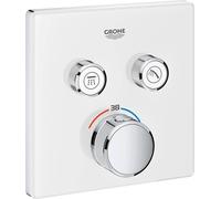Grohe Grohtherm SmartControl Thermostat avec deux vannes d'arrêt, rose murale blanc lune, 29156LS0