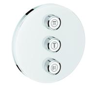 Grohe Grohtherm SmartControl Vanne 3 voies encastrée, rosace murale ronde, blanc lune, 29152LS0