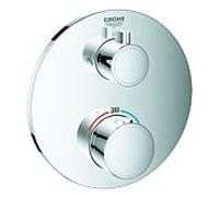 Mitigeur de douche thermostatique Grohe Grohtherm pour Rapido SmartBox, avec commutateur 2 voies intégré, 2 consommateurs, chromé, 24076000
