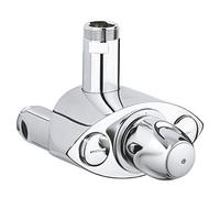 GROHE Grohtherm XL, mitigeur thermostatique 1", protection anti-brûlure | Régulation précise de la température, débit élevé grâce au raccord 1", montage facile (chrome, 35085000)