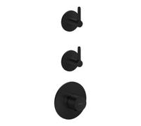 Grohe hansgrohe Kit de montage complet Axor One mitigeur thermostatique encastré 2 sorties mat noir Quantité:1