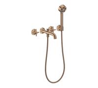 Grohe hansgrohe Robinet de baignoire 3 trous Axor One UP A 220 mm avec bec et croix poli or Quantité:1