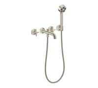 Grohe hansgrohe Robinet de baignoire 3 trous Axor One UP A 220 mm brossé nickel avec poignée croix Quantité:1