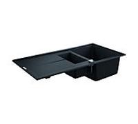 Grohe intégré Grohe composite 31642AP0 1000x500mm, 1,5 vasques avec égouttoir, granit noir
