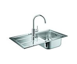 Grohe K400 ensemble évier encastré 31570SD0 860x500mm, vasque 2000 , avec mitigeur monocommande, Inox