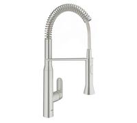 GROHE Mitigeur de cuisine K7 31379DC0 sur pied SuperSteel, bec pivotant, douchette professionnelle