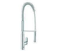 GROHE Mitigeur de cuisine K7 sur pied, bec pivotant et douchette professionnelle Chrome 32950000