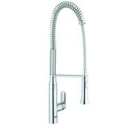 GROHE Mitigeur de cuisine K7 sur pied, bec pivotant et douchette professionnelle Chrome 32950000