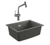 Grohe K700U evier composite + Ceramia Timeless mitigeur (G31655TML1BGM-SET)