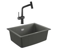 Grohe K700U evier composite + Ceramia Timeless mitigeur (G31655TML1BM-SET)