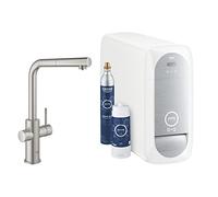 GROHE Kit de Démarrage - Mitigeur Évier Bec L Blue Home, Supersteel, 31539DC0 (Import Allemagne)