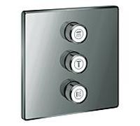 Grohe kit de finition 29127A00 graphite dur, carré, vanne dissimulée à 3 voies