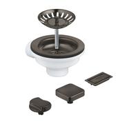 Grohe - Kit de vidage d'évier, Hard Graphite brossé 40996AL0